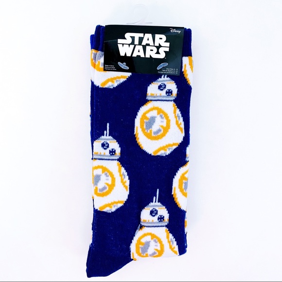 Disney Star Wars R2-D2 BB-8 Droid Crew Socks Mens Womens Fun Novelty Gift - Picture 2 of 7